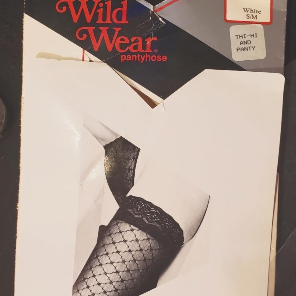 🤍White Lace Thigh High Hose With A Backseam & Matching Panty Sz SM🤍